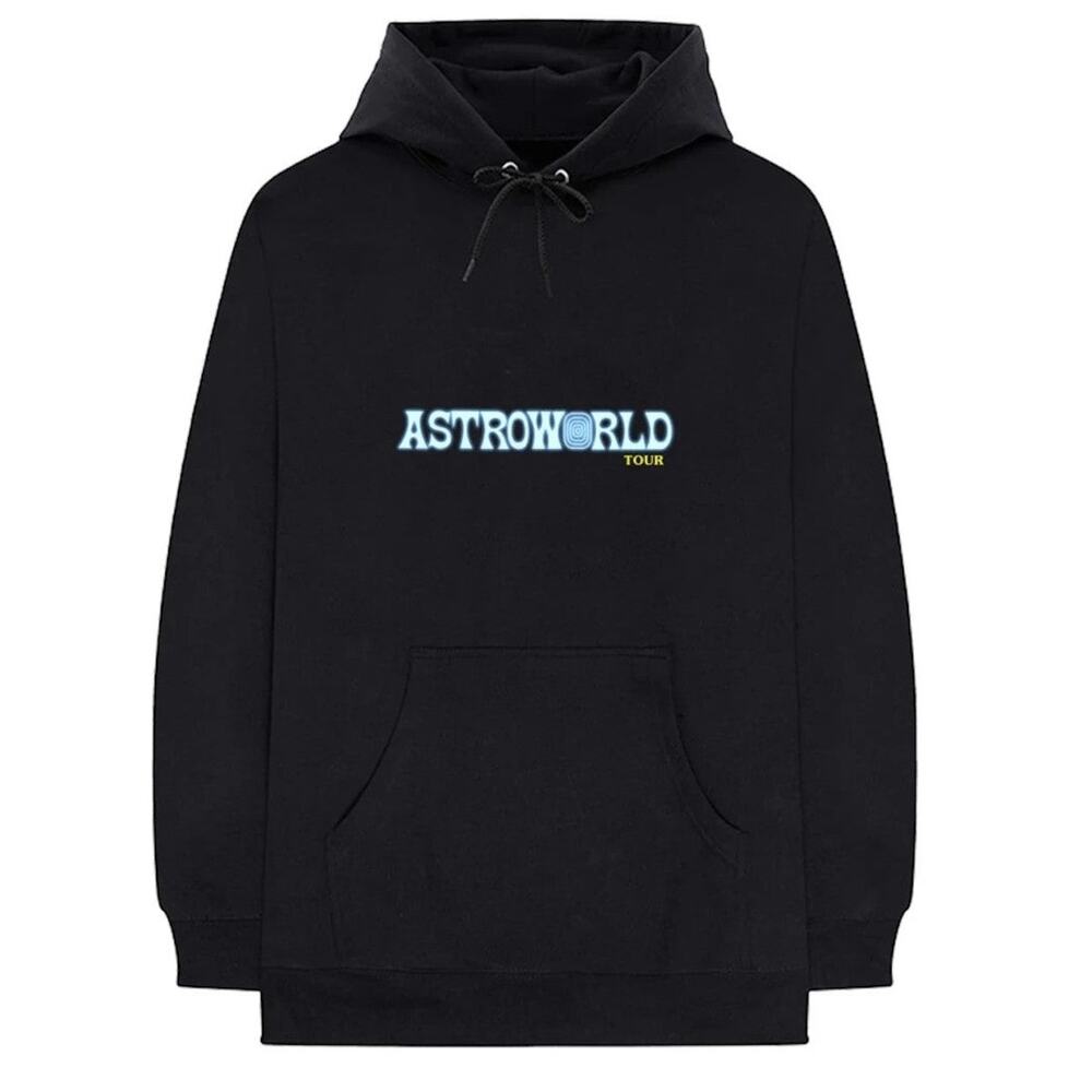 Travis Scott  Astroworld Tour Pullover Hoodie Black - M